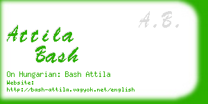 attila bash business card